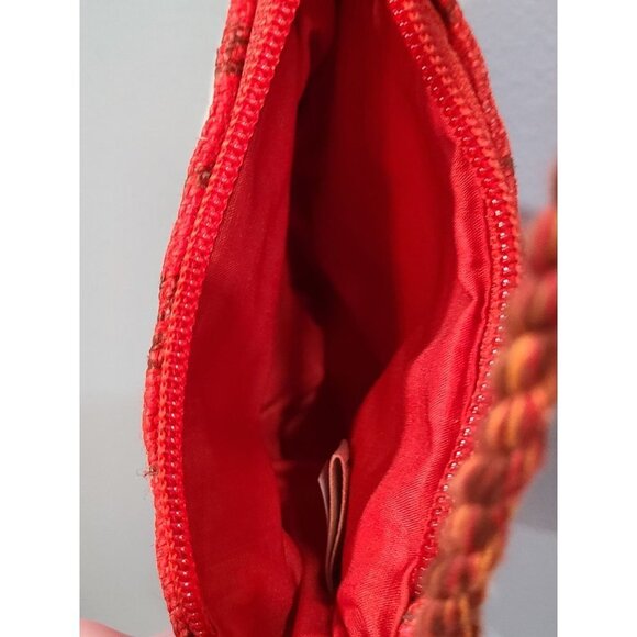 Old Navy Crossbody Bag Small Orange Handbag Boho Festival Earthcore Hippie Indie - Picture 6 of 6